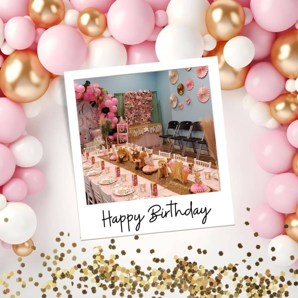 Pink and Gold Happy Birthday Instagram Post